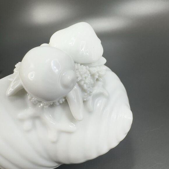 Fitz & Floyd White Seashell Bowl Turbinate Starfish 1983 Japan Fine Porcelain - Picture 7 of 14